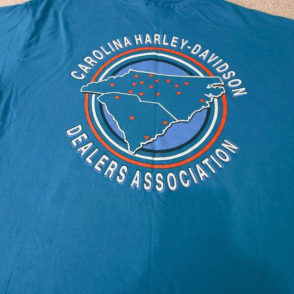1992 Harley Davidson Beach Rally T-Shirt 2-Sided Carolina HD Motorcycle Tee Sz M - Picture 7 of 7